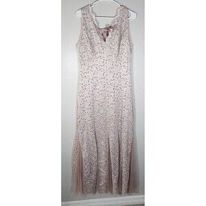 Candlelite Lace Long Dressy Dress Women's Size L